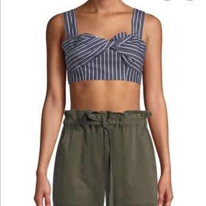 Current/Elliott "The Jac" Striped Cropped Top